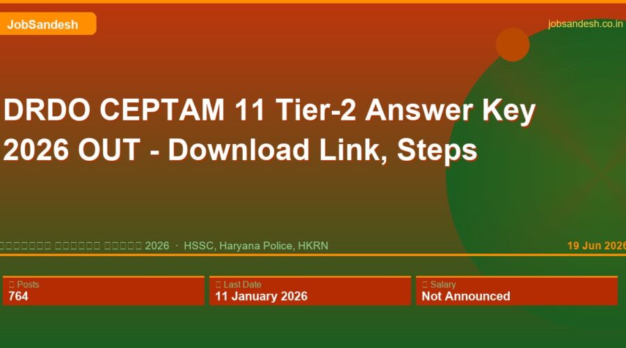 drdo ceptam tier 2026 2026 — JobSandesh.co.in