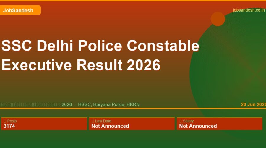 SSC Delhi Police Constable Executive Result 2026